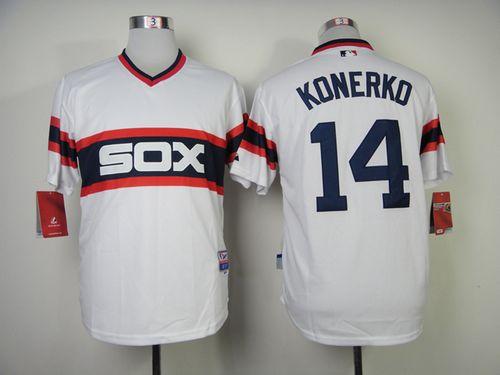 White Sox #14 Paul Konerko White Alternate Home Cool Base Stitched MLB Jersey - Click Image to Close